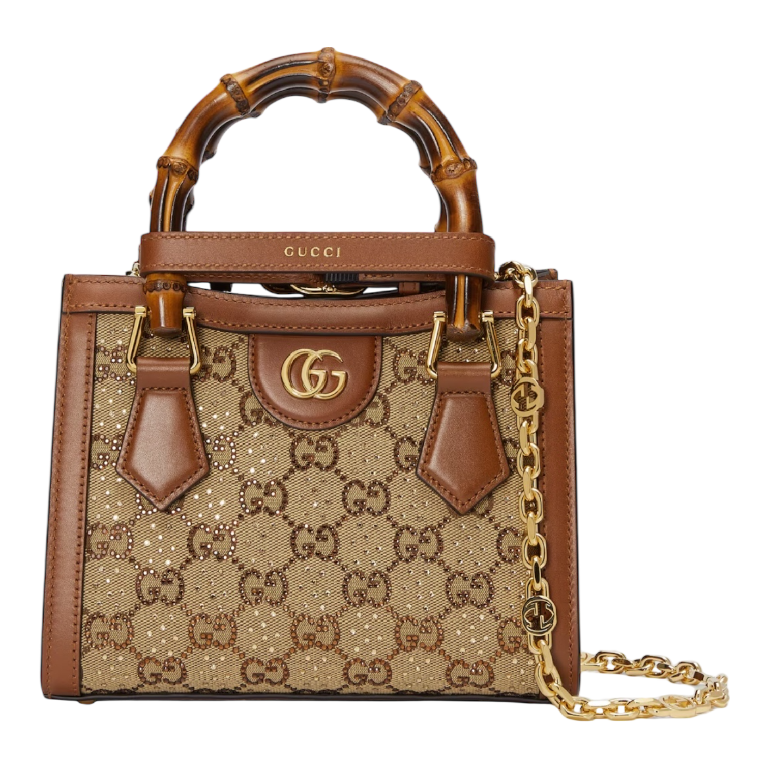 Gucci Diana Crystals Small Tote Bag – GG Canvas