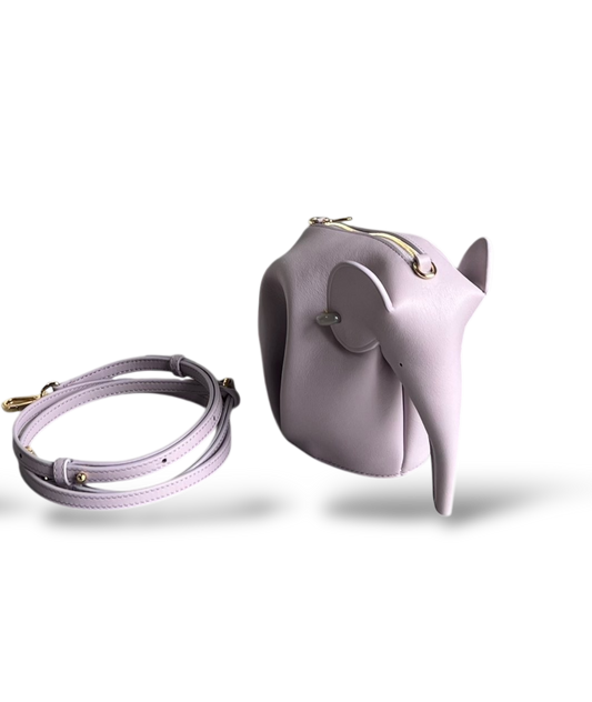 Small Elephant Bag – Light Lavender Calfskin Leather