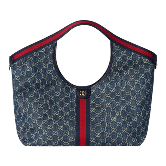 Gucci Giglio Large Tote Bag – Blue & White GG Denim
