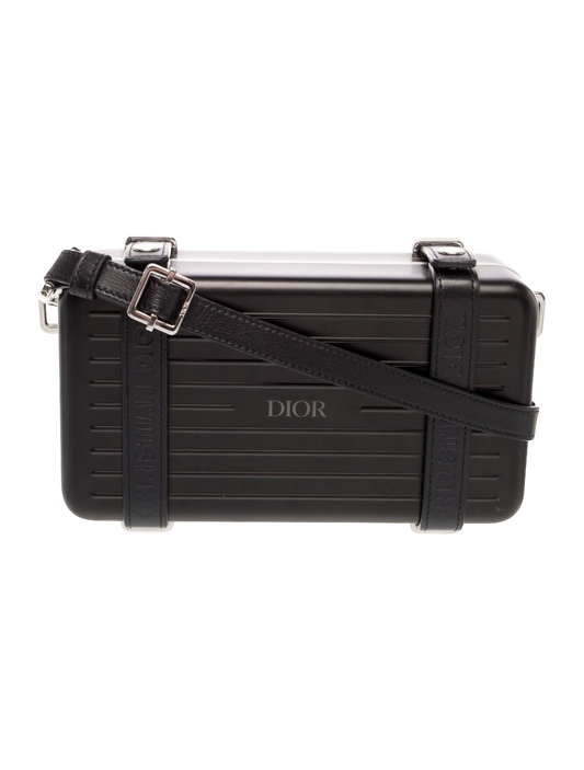 Dior x Rimowa Personal Clutch - Black Aluminum Crossbody