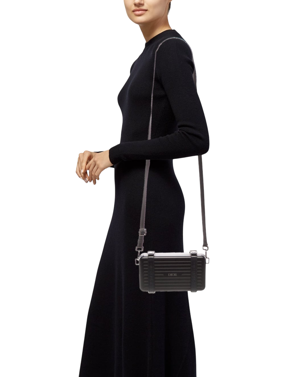 Dior x Rimowa Personal Clutch - Black Aluminum Crossbody