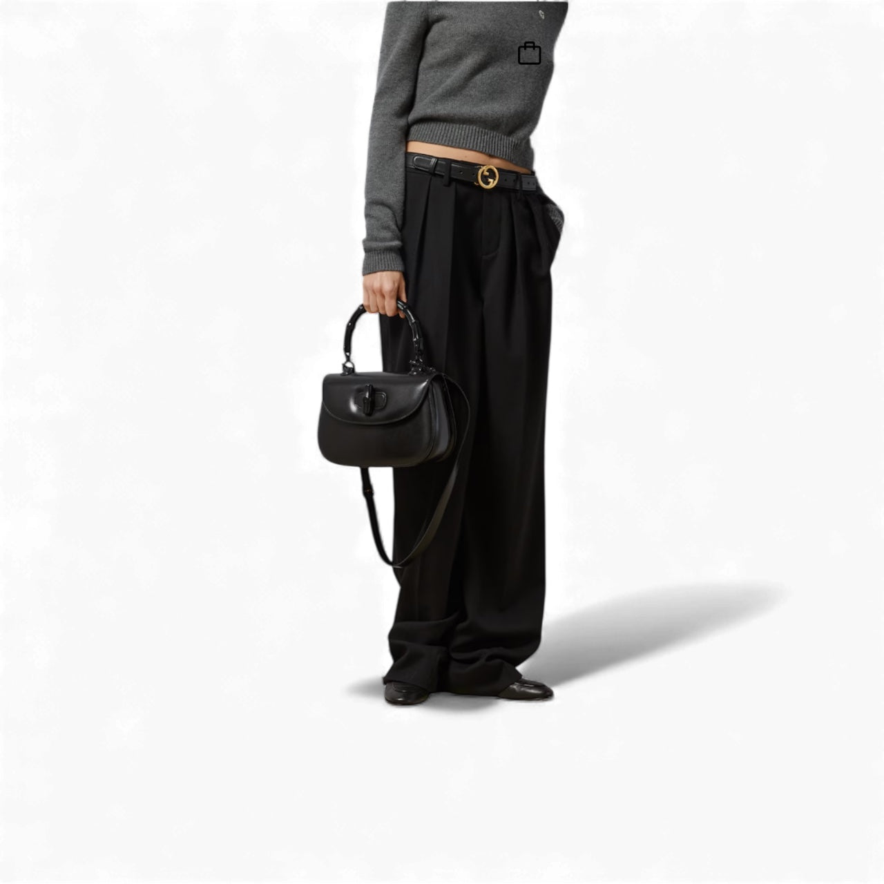 Gucci Bamboo 1947 Medium Bag – Black Leather