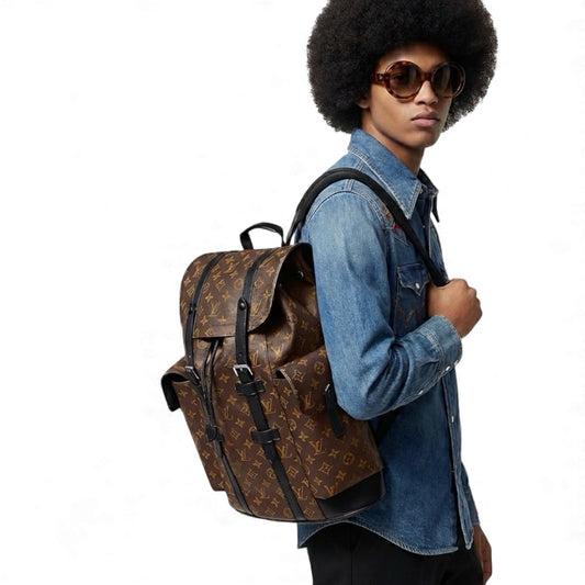 Christopher MM Backpack - Monogram Macassar Canvas